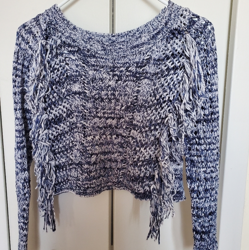 Guess navy and white sweater